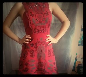 Red Embroidered Dress
